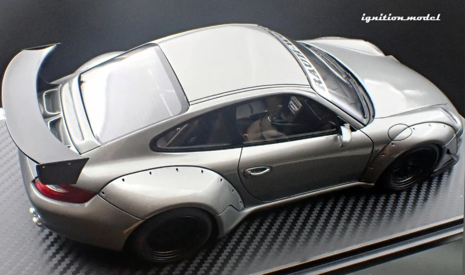 Ignition-Model Porsche 911 RWB 997 GT3 Gun Metallic Grey 1:18 *Damaged Box*