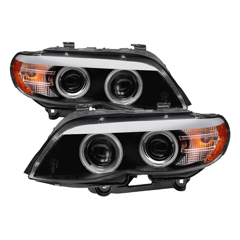 Spyder BMW X5 E53 2004-2006 Projector Halogen Model- DRL LED CCFL Halo Blk PRO-YD-BMWX503-CCFL-BK 5076748