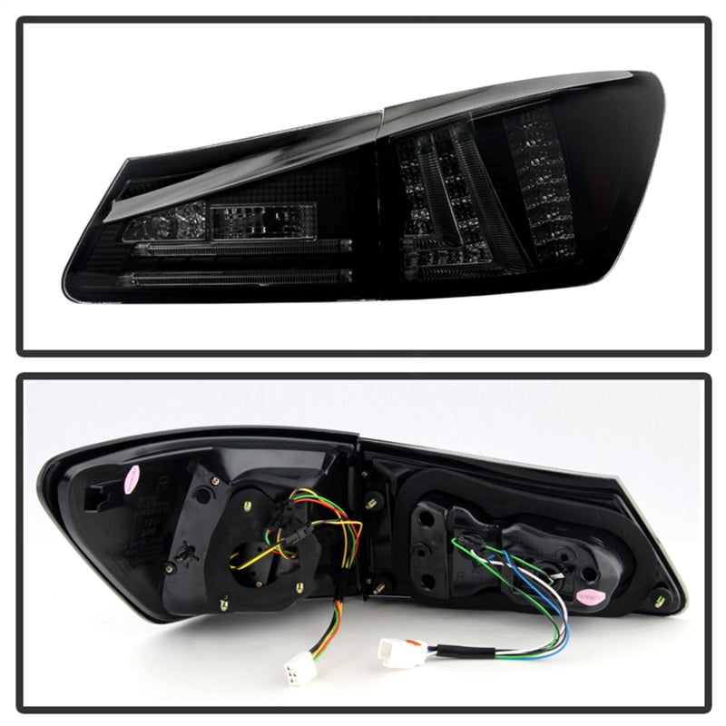 Spyder Lexus IS250 06-08 LED Tail Lights Black Smoke ALT-YD-LIS06-LED-BSM 5080790