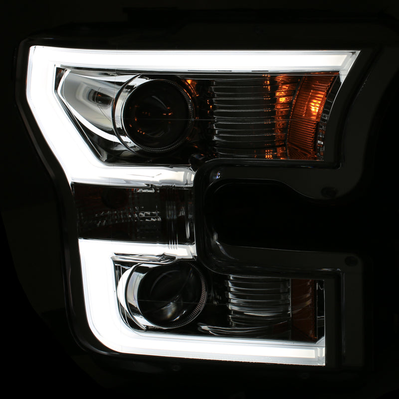 Anzo 2015-2016 Ford F-150 Projector Headlights w/ Plank Style Design Chrome