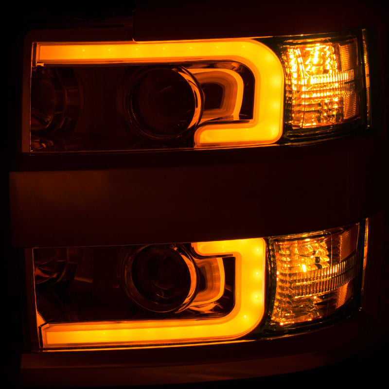 Anzo Projector Headlights 15-17 Chevrolet Silverado 2500HD / 3500HD Chrome