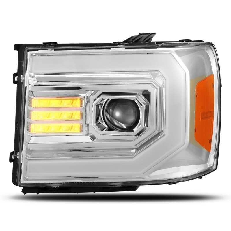 AlphaRex 07-13 GMC 1500HD PRO-Series Projector Headlights Plank Style Chrm w/Activ Light/Seq Signal 880604 *Discontinued