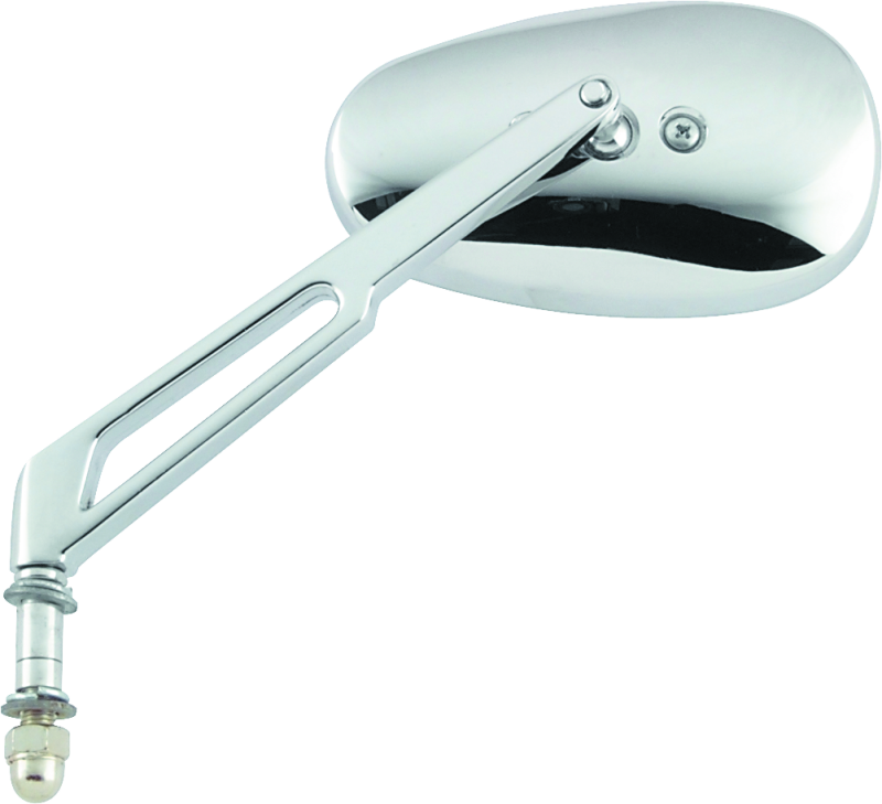 BikeMaster Harley Highrise Mirror 6-1/16in Stem - Each - Chrome 601141