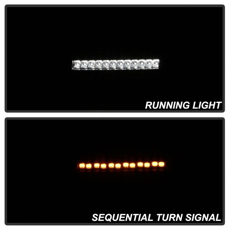Spyder Jeep Wrangler 2018-2019 (LED Model Only) LED Front Bumper Lights - Sequential Signal - Chrome 5086792