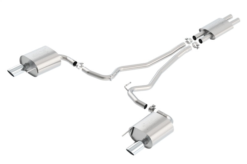 Borla ATAK Cat Back 15 Ford Mustang 3.7L V6 MT/AT 2.25in Pipe 4in Single Round Rolled Tips 140588