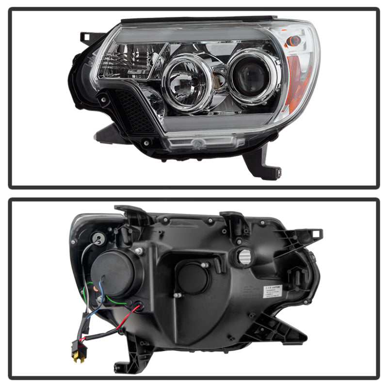 Spyder Toyota Tacoma 12-16 Projector Headlights Light Bar DRL Chrome PRO-YD-TT12-LBDRL-C 5081704