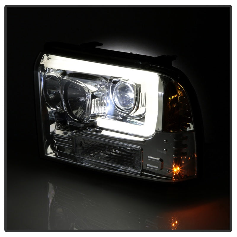 Spyder Platinum Ford F250/350/450 05-07 High-Power LED Module Proj. Headlights-Chrome (PRO-YD-FS05V2 5087904