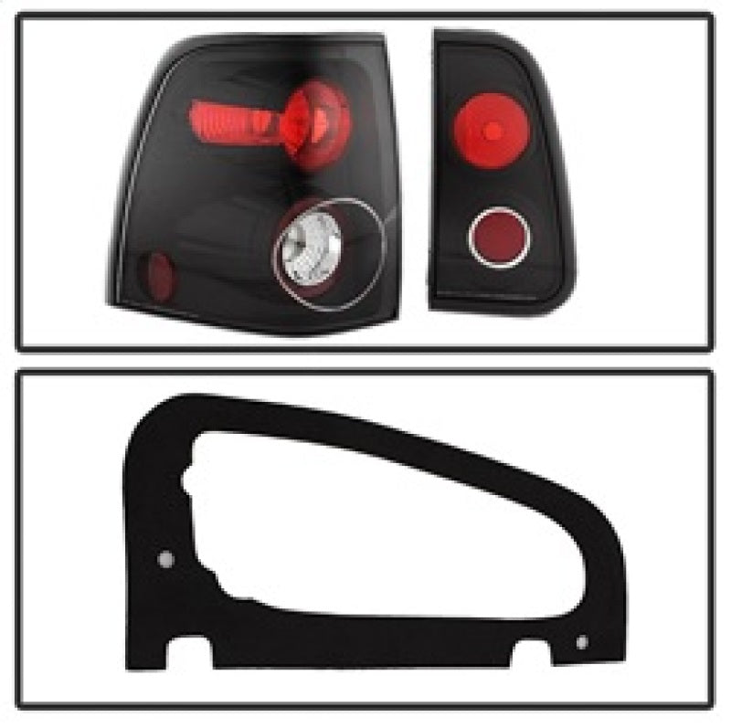 Spyder Lincoln Navigator 03-06 Euro Style Tail Lights Black ALT-YD-LN03-BK 5005946