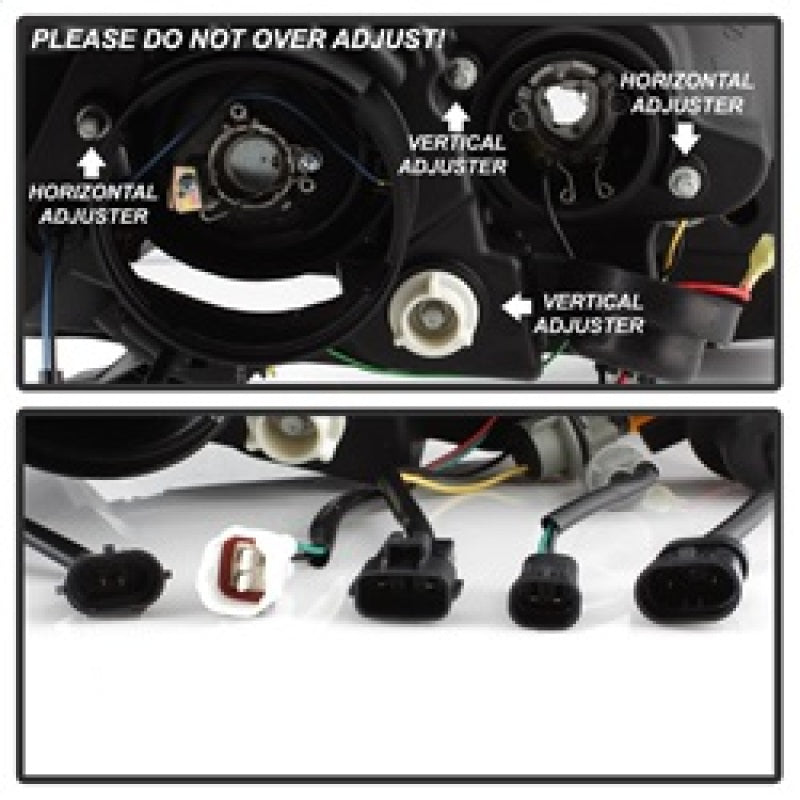 Spyder 2015-2017 Toyota Sienna Projector Headlights - DRL LED - Black PRO-YD-TSEN15-DRL-BK 5084002