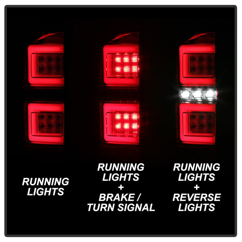 Spyder 16-17 Toyota Tacoma LED Tail Lights - Red Clear (ALT-YD-TT16-LED-RC) 5085757