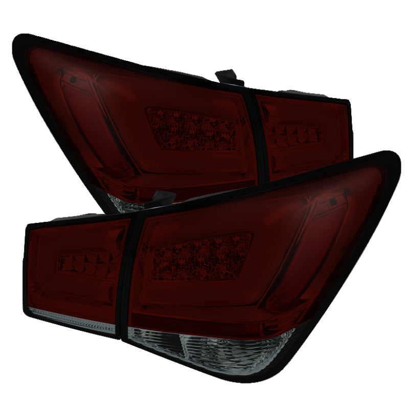 SPYDER Chevy Cruze 2011-2014 Light Bar LED Tail Lights Red Smoke ALT-YD-CCRZ11-LBLED-RS 5076625
