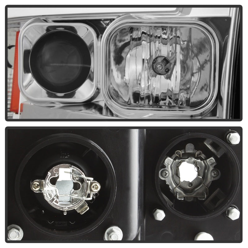 Spyder Dodge Ram 1500 02-05 V2 Projector Headlights - Light Bar DRL - Chrome PRO-YD-DR02V2-LB-C 5084613