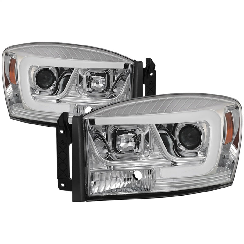 Spyder Dodge Ram 1500 06-08 V2 Projector Headlights - Light Bar DRL - Chrome (PRO-YD-DR06V2-LB-C) 5085290
