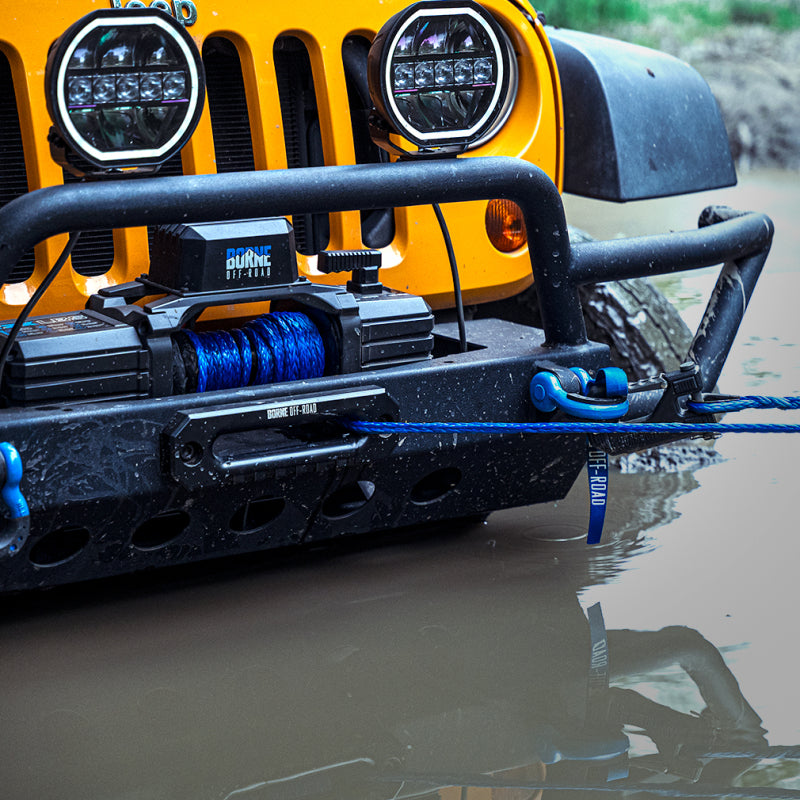 Borne Off-Road 12K Winch - Red Synthetic Rope BNWN-12-SRD