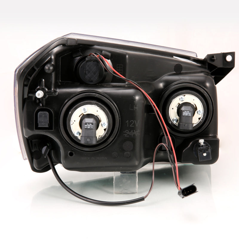 ANZO 2005-2007 Dodge Magnum Crystal Headlight  Black Amber 111425