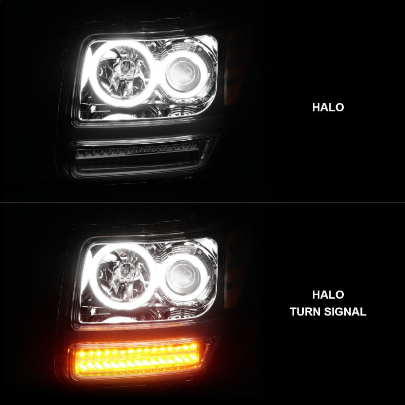 Anzo 2007-2012 Dodge Nitro Projector Headlights w/ Halo Chrome (CCFL) G2