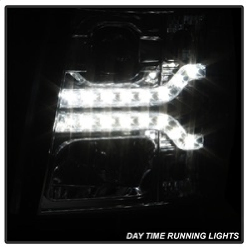 Spyder Chevy Silverado 1500 07-13 V2 Projector Headlights - LED DRL - Chrome PRO-YD-CS07V2-DRL-C 5083586