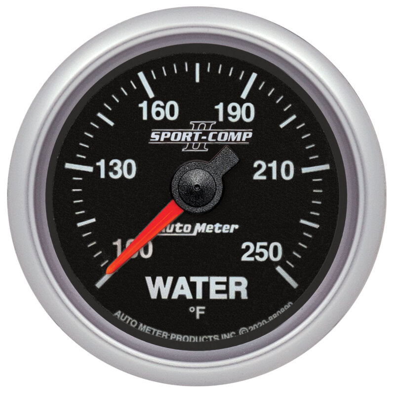 Autometer Sport-Comp II 2-1/16in 100-250F SPN 110 Water Temp Gauge 880890