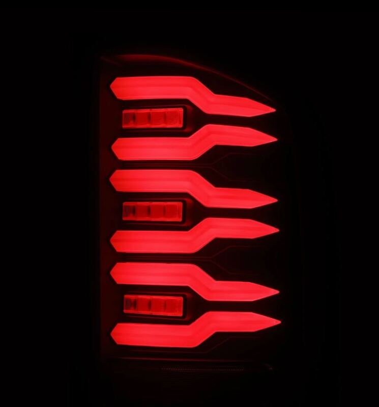 AlphaRex 07-14 Chevrolet Silverado 1500/2500HD/3500HD Luxx-Series LED Tail Lights Blk w/Smoked Lens 620080 *Discontinued
