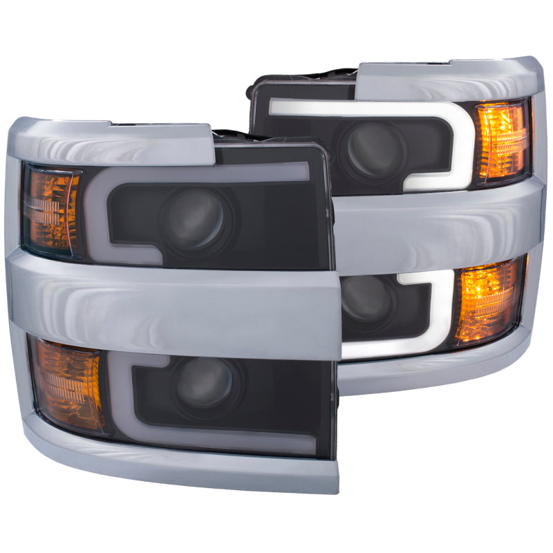 Anzo Projector Headlights 15-17 Chevrolet Silverado 2500HD / 3500HD Black w