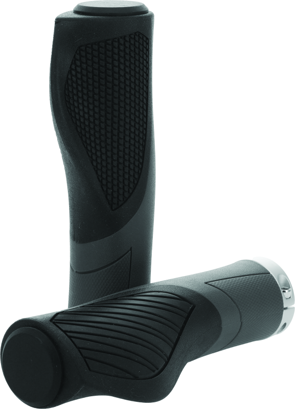 BikeMaster Lock-On Ergo Grips - Black/Grey 102197