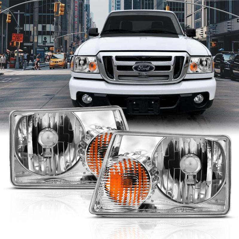 ANZO 2001-2011 Ford Ranger Crystal Headlight Chrome 111473