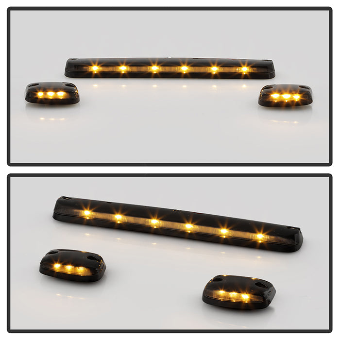 SPYDER Xtune Chevy Silverado 07-13 Amber LED Cab Roof Lights Smoke ACC-LED-CS07-CR-SM 9924613
