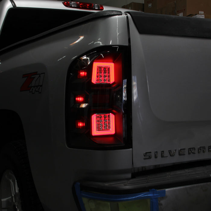 SPYDER xTune 07-13 Chevrolet Silverado 1500/3500 Full LED Tail Lights - Black (ALT-CH-CSIL07-FLED-BK) 9951480