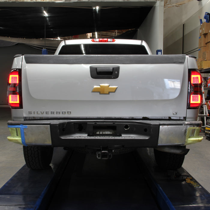 SPYDER xTune 07-13 Chevrolet Silverado 1500/3500 Full LED Tail Lights - Black (ALT-CH-CSIL07-FLED-BK) 9951480