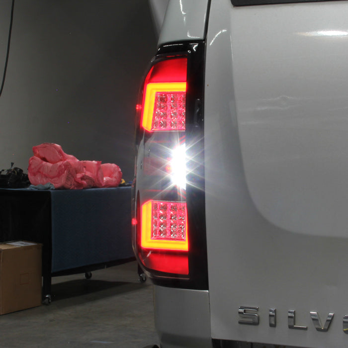 SPYDER xTune 07-13 Chevrolet Silverado 1500/3500 Full LED Tail Lights - Black (ALT-CH-CSIL07-FLED-BK) 9951480