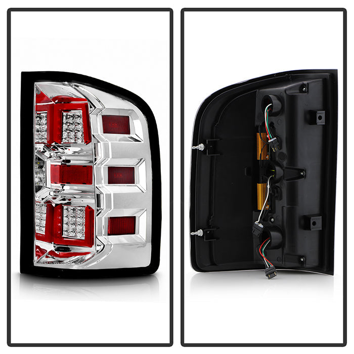 SPYDER xTune 07-13 Chevrolet Silverado 1500/3500 Full LED Tail Lights - Chrome (ALT-CH-CSIL07-FLED-C) 9951473