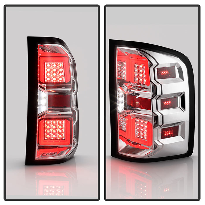 SPYDER xTune 07-13 Chevrolet Silverado 1500/3500 Full LED Tail Lights - Chrome (ALT-CH-CSIL07-FLED-C) 9951473