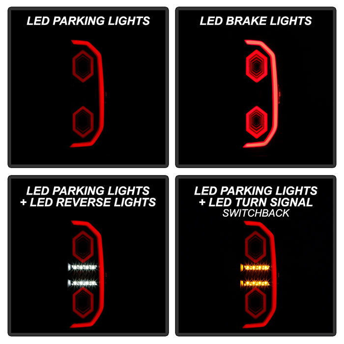 SPYDER xTune 14-21 Toyota Tundra Full LED Mirror 3D Tail Lights - Black (ALT-CH-TTU14-FLED-BK) 9951466