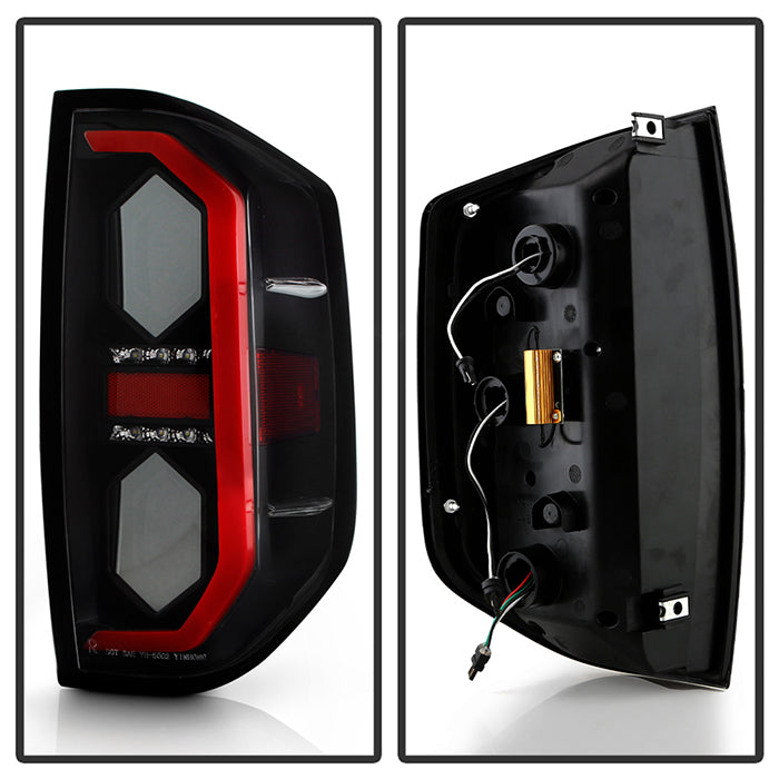 SPYDER xTune 14-21 Toyota Tundra Full LED Mirror 3D Tail Lights - Black (ALT-CH-TTU14-FLED-BK) 9951466