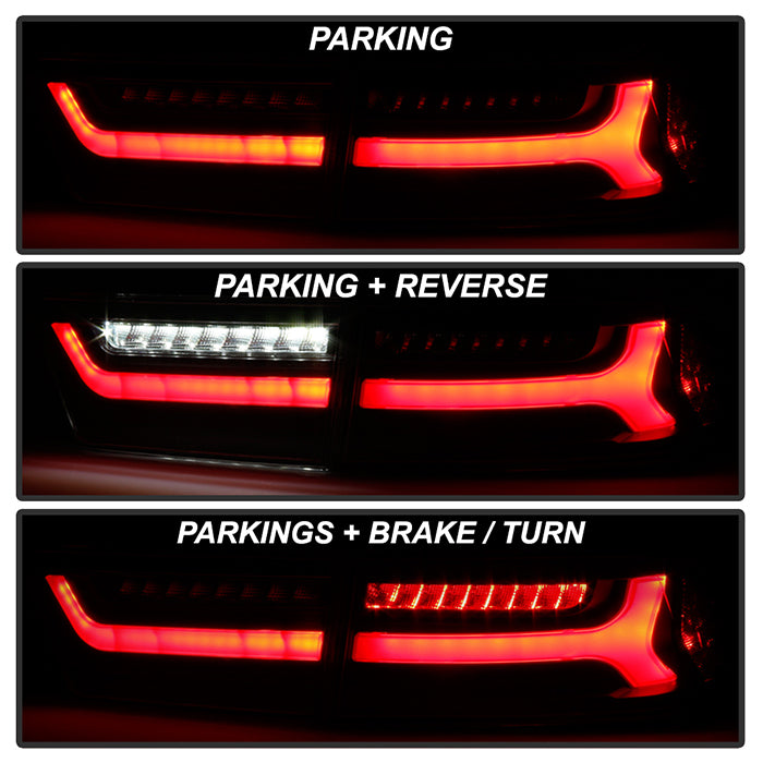 SPYDER 06-08 Acura TSX Light Bar LED Tail Lights - Black 9047510