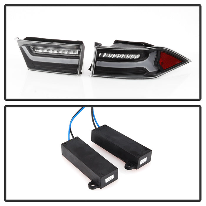 SPYDER 06-08 Acura TSX Light Bar LED Tail Lights - Black 9047510