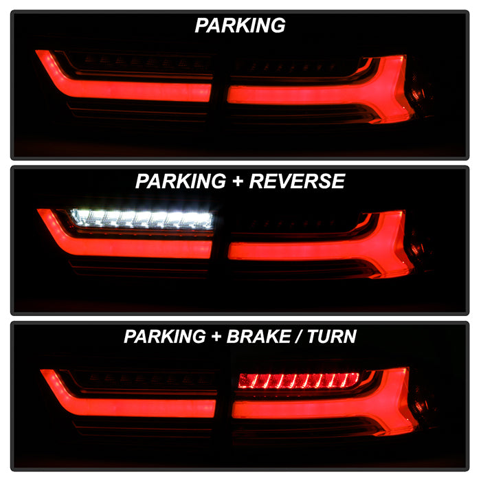 SPYDER xTune 06-08 Acura TSX Light Bar LED 4pcs Tail Lights - Red Clear (ALT-JH-ATSX06-LBLED-RC) 9047527