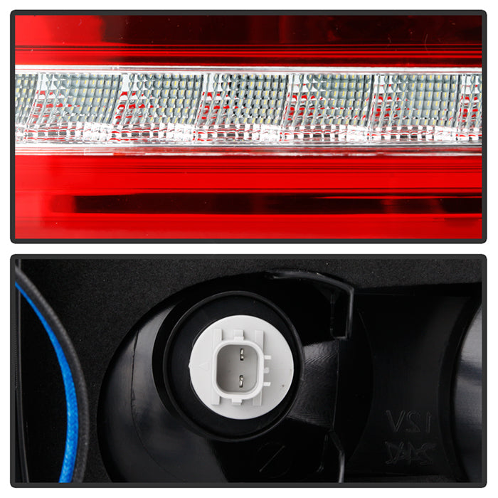SPYDER xTune 06-08 Acura TSX Light Bar LED 4pcs Tail Lights - Red Clear (ALT-JH-ATSX06-LBLED-RC) 9047527