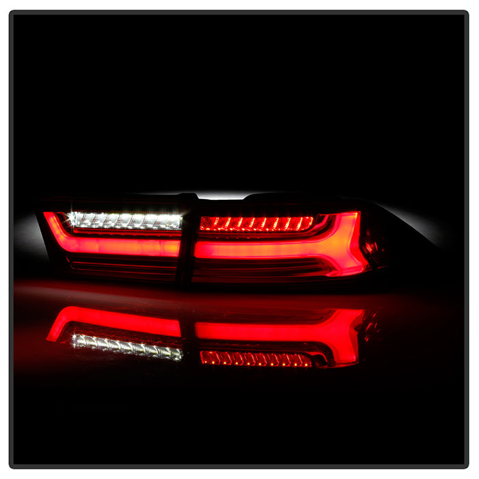 SPYDER xTune 06-08 Acura TSX Light Bar LED 4pcs Tail Lights - Red Clear (ALT-JH-ATSX06-LBLED-RC) 9047527