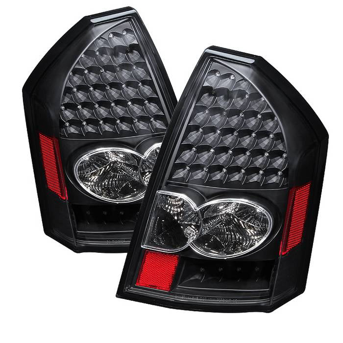 SPYDER Xtune Chrysler 300C 05-07 LED Tail Lights Black ALT-JH-C305-LED-BK 9027512