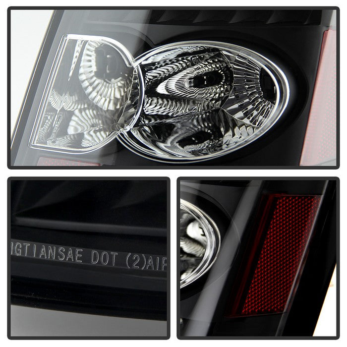 SPYDER Xtune Chrysler 300C 05-07 LED Tail Lights Black ALT-JH-C305-LED-BK 9027512
