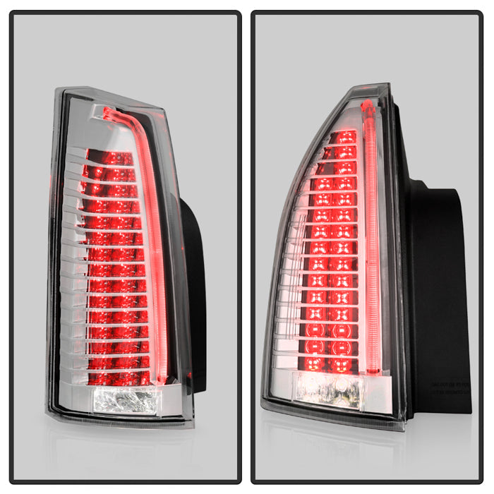 SPYDER xTune 08-13 Cadillac CTS Full LED Housing Tail Light - OE Black Clear ALT-JH-CACTS08-FLED-BK 9960352