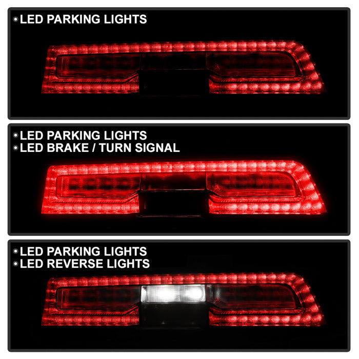 SPYDER xTune 14-15 Chevy Camaro OE Plus Full LED Tail Light - Smoke Clear (ALT-JH-CCAM14-OEP-FLED-SM) 9960321