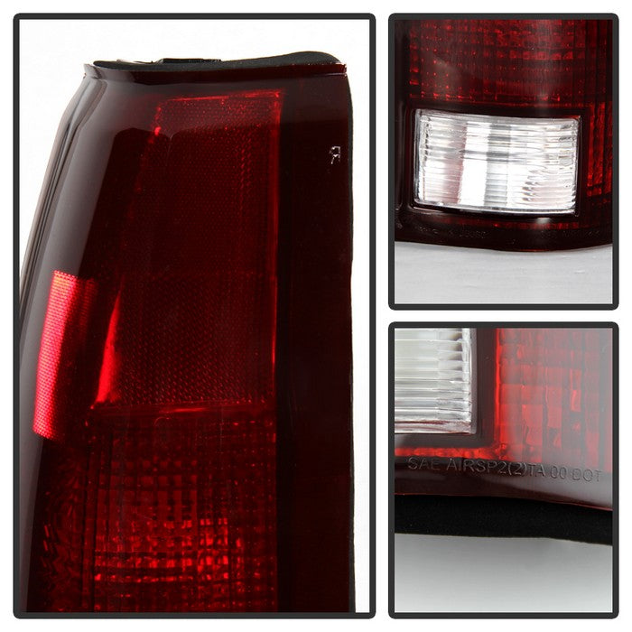 SPYDER xTune Chevy/GMC C1500/C2500/C3500 88-01 OEM Style Tail Light - Red Smoked ALT-JH-CCK88-OE-RSM 9028786