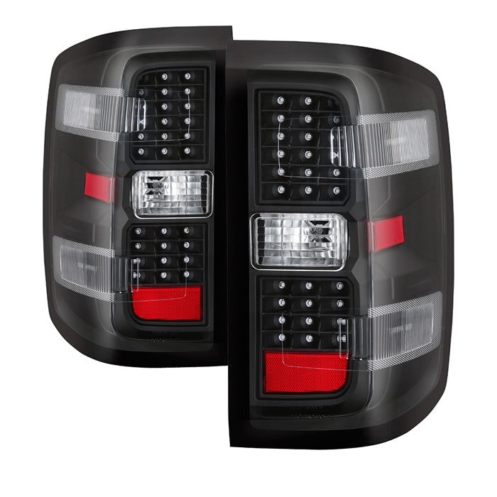 SPYDER xTune Chevy 1500 14-16 / Silverado 2500HD/3500HD LED Tail Lights - Black ALT-JH-CS14-LED-BK 9036545