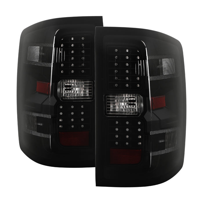 SPYDER xTune Chevy 1500 14-16 / Silverado 2500HD/3500HD LED Tail Lights - Black Smoked ALT-JH-CS14-LED-BSM 9036552