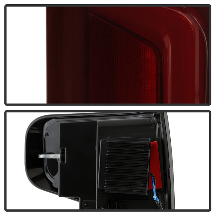 SPYDER 19-20 Chevy Silverado (For Factory Halogen Models) Light Bar LED Tail Light - Red Smoked 9050541