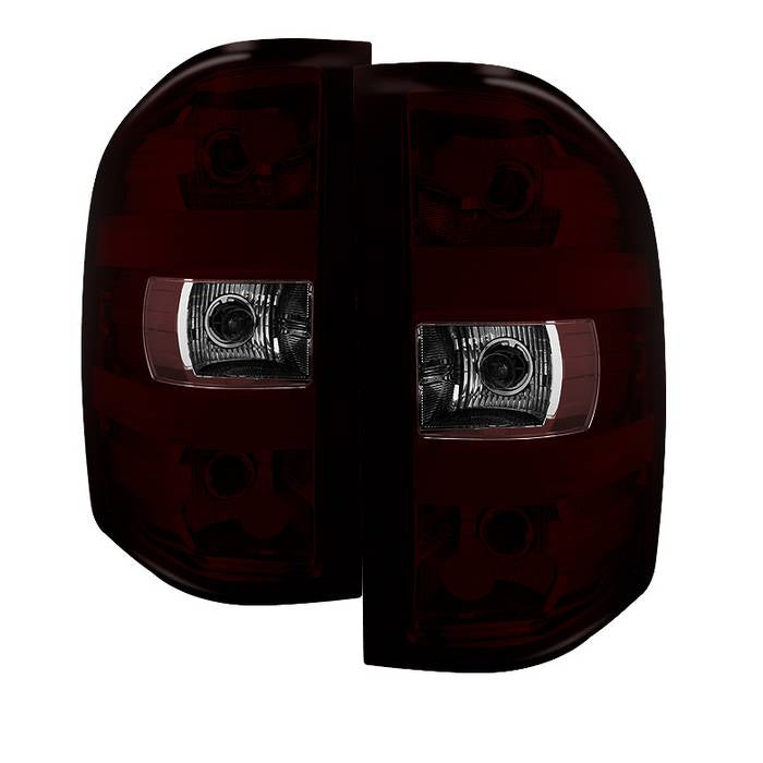 SPYDER Xtune GMC Sierra 07-13 OEM Tail Lights Dark Red ALT-JH-CSIL07-OE-RSM 9033100