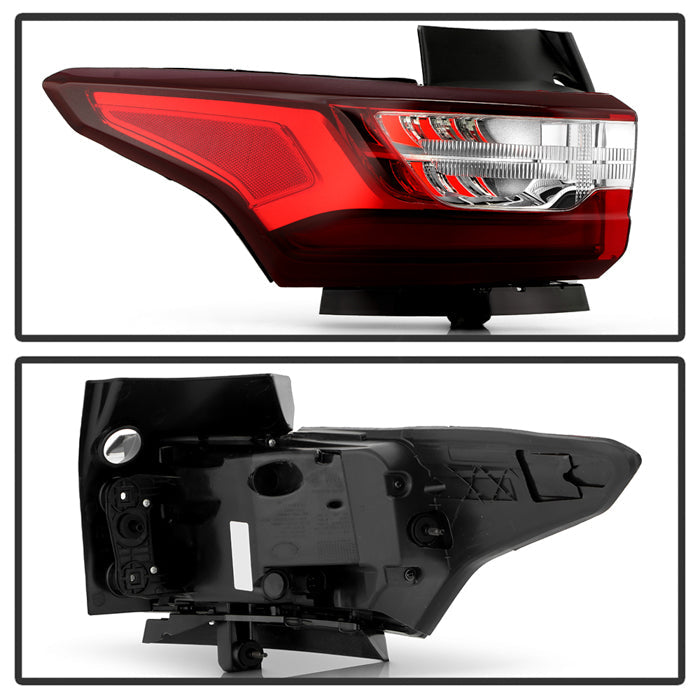 SPYDER Xtune 18-21 Chevrolet Traverse Red/Clear Full LED Tail Light - OE Outer Left 9957628