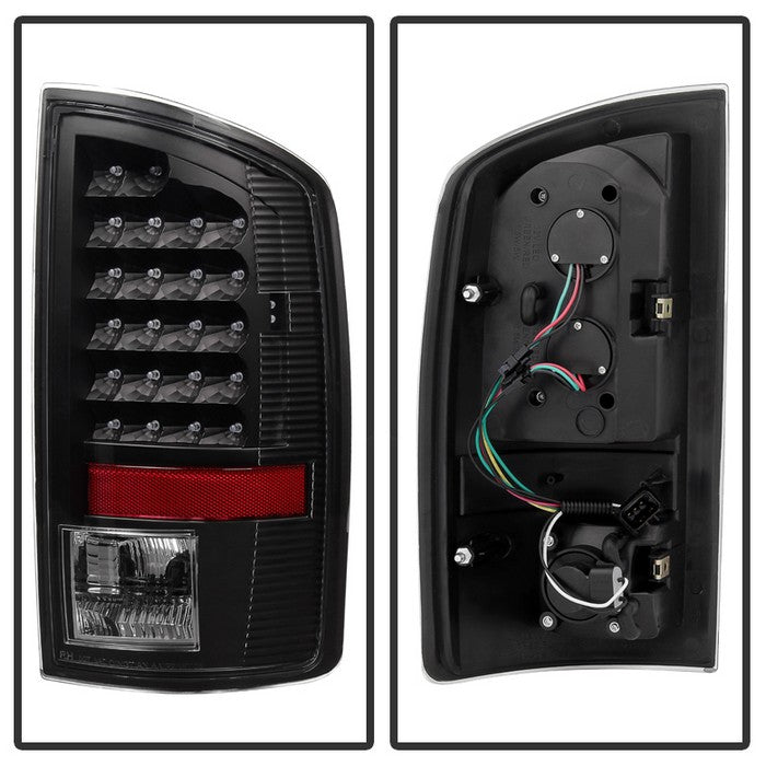 SPYDER Xtune Dodge Ram 02-06 1500 / Ram 2500/3500 03-06 LED Tail Light Black ALT-JH-DR02-LED-BK 5072979